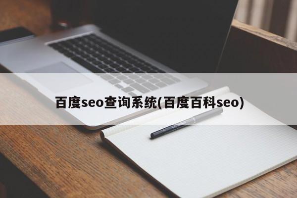 百度seo查询系统(百度百科seo)